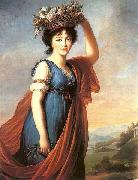 Princess Eudocia Ivanovna Galitzine as Flora 1799, elisabeth vigee-lebrun